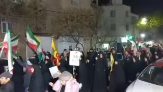 ذکر الله اکبر در راهپیمایی مردم نازی آباد
